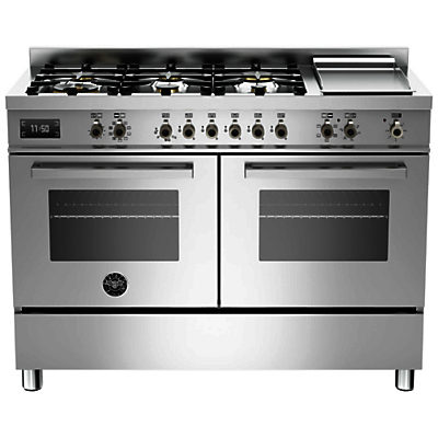 Bertazzoni Professional Series 120cm Dual Fuel Twin Range Cooker Stainless Steel